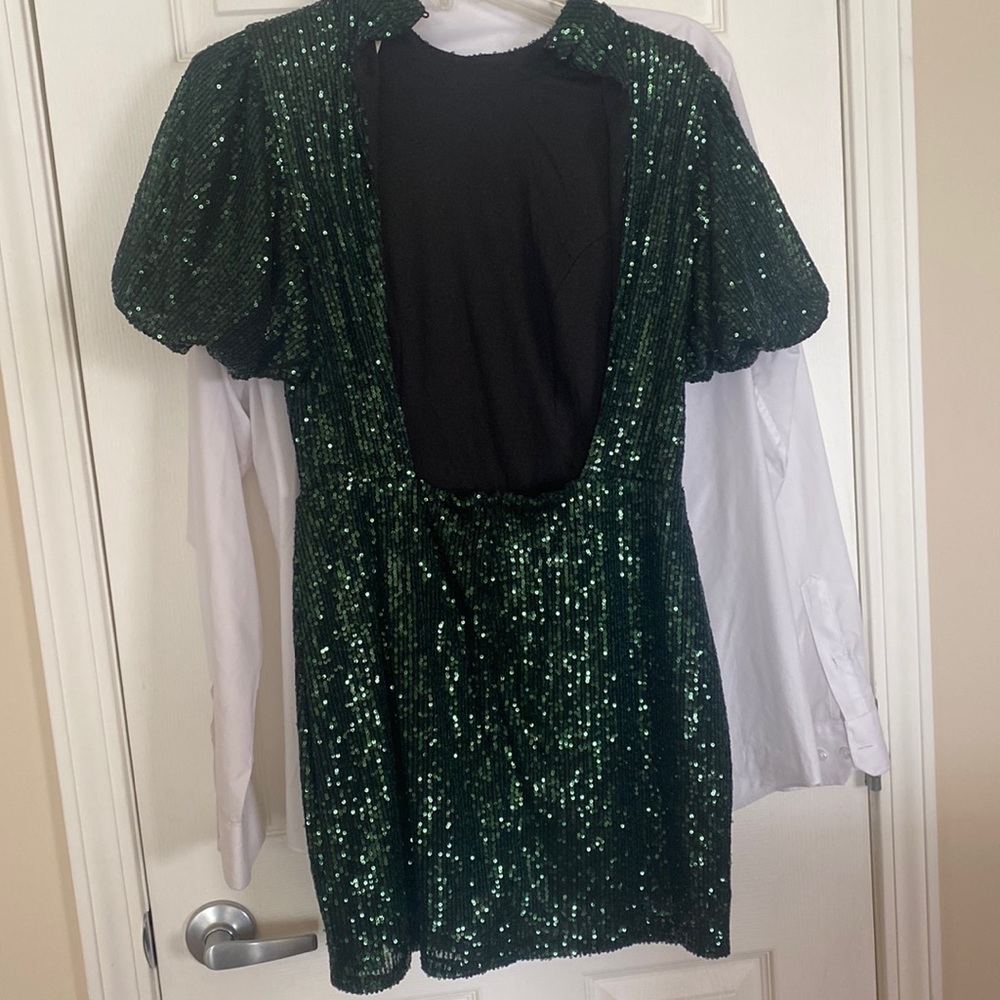 Emerald Green Sequence Altar’d State Dress